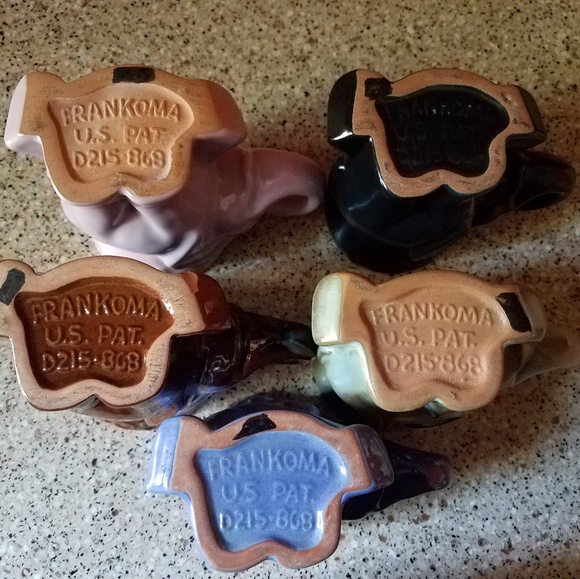 Vintage Frankoma Elephant Mug 4 Piece Set (lavende - Picture 3 of 7